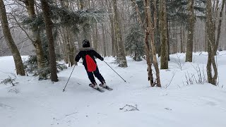 Skiing Glade Runs at Timberline Mountain [upl. by Buddy]