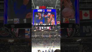 The most awkward kiss cam Two did not want to kiss and the cameraman would not give up UBS Arena [upl. by Shirl]