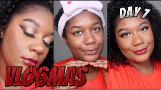 VLOGMAS DAY 7 holiday make up [upl. by Franciska833]