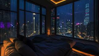 Peaceful Rain in a Dark Bedroom No Ads 🌧️  Perfect Rain Sounds for Sleep Study amp Meditation [upl. by Martreb]