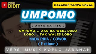 UMPOMO  Karaoke Nada PRIA  COWOK  ARYA SATRIA  versi Koplo Jaranan  Umpomo Aku Ra Wedi Duso [upl. by Byrdie814]