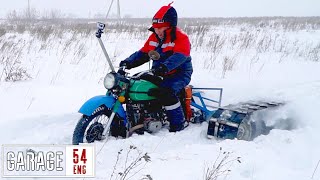 Ural motorcycle to ATV  part 2 deep snow drive [upl. by Anirtal]