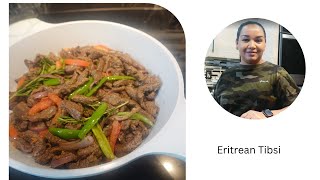 ደረቅ ጥብሲ Eritrean TibsiEritrean Food habesha tigrigna Elsa Abed [upl. by Sefton891]