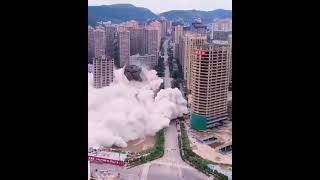 15 buildings demolished in China [upl. by Arrotal]