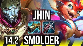 JHIN amp Blitzcrank vs SMOLDER amp Karma ADC  1009 Legendary 300 games  NA Master  142 [upl. by Michel]