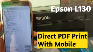 Epson L130 PDF Print with Mobile  Epson L130 Print Direct With Phone [upl. by Bianca]