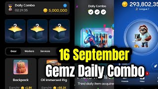 Gemz Daily Combo 16 September  Gemz Daily Code 16 September  Daily Combo Today [upl. by Arde]