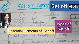 Set off in cpcessential elements of set offTypes of set off [upl. by Finah]