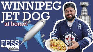 THE FAMOUS WINNIPEG JET DOG  AT HOME GO JETS GO [upl. by Odlopoel]