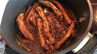 Pork Ribs in black bean sauce and stir fry vegetables [upl. by Amata]