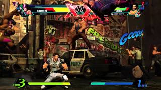 Ultimate Marvel vs Capcom 3 Gameplay  Hawkeye vs Strider [upl. by Cartie228]