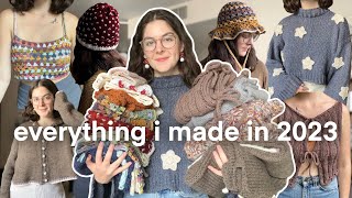 everything i made in 2023  sentro crochet amp hand knit  tryon [upl. by Corwun984]