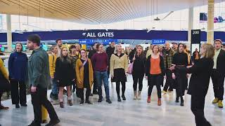 Kipinät Choir performs Finlandia at Helsinki Airport [upl. by Albina]