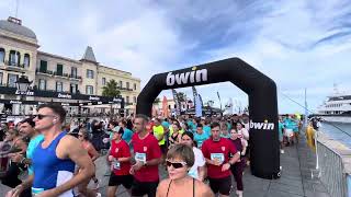 Spetses mini Marathon 2024 5K running start [upl. by Inalel104]