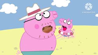 PEPPA PIG BEACH PLAYING EPISODE BUT FUNNY FACIAL EXPRESSIONS AND LAUGHING PT1 [upl. by Nivram]