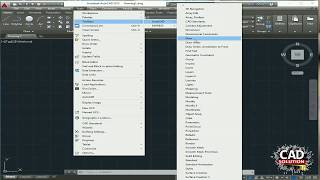 RESTORING  MENU AND TOOLBAR IN AUTOCAD HIDESHOWCHOOSE THE DRAWING TOOLS [upl. by Hamrah]