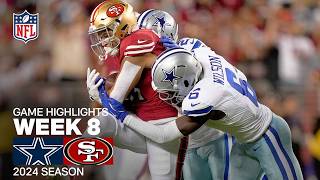 Dallas Cowboys vs San Francisco 49ers Game Highlights  NFL 2024 Season Week 8 [upl. by Ecreip426]