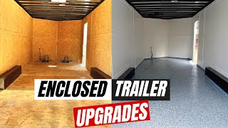 Enclosed Trailer UpgradesEpoxy FlooringPainting Walls [upl. by Eatnad32]