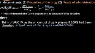 Drug Bioavailability Overview  Pharmacology Lect 3 [upl. by Eniruam]