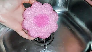 ASMR 🌸 Soapy Plastic Sponge Ripping  Crunchy Rips and Squeezes spongeripping [upl. by Noble]