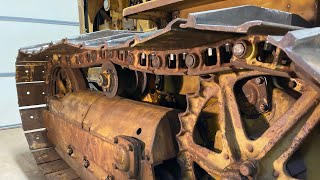 Caterpillar D2 5J1113 Chassis Rebuild Ep78 Fitting the Carrier Rollers for the Monster Tracks [upl. by Mak]