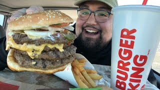 Burger King QUAD WHOPPER MUKBANG 🍔 👑 Bday Month  Dogecoin Cryptocurrency Fun [upl. by Nnasor]