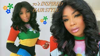 HOW TO 70s INSPIRED HAIRSTYLE TUTORIAL  AALIYAHJAY [upl. by Aliled]