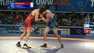 Repechage GR  60 kg D GREGERSON USA v M YUSUPOV UZB [upl. by Nylazor54]