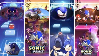 Sonic Sonic exe 🆚 Sonic Primve 🆚 Sonic 🆚 Dark Sonic  Tiles Hop EDM Rush [upl. by Atnima1]