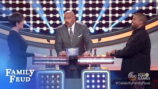 Kanye and Kris faceoff  Celebrity Family Feud [upl. by Atinra600]