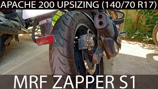 MRF ZAPPER S1 14070 R17  5 MONTHS REVIEW  APACHE 200 4V [upl. by Arley]