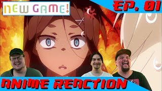 ANIME REACTION NEW GAME   Anime Reaction New Game Ep 01 [upl. by Notnilc]