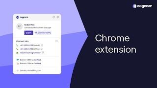 Cognism chrome extension in Sales Navigator [upl. by Heinrike]