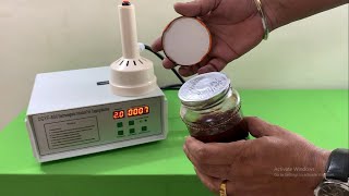 How to seal metal cap glass jars  How to seal glass containers glass jar Induction sealing machine [upl. by Freya165]