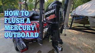 How To Flush A Mercury Outboard 250 ProXS [upl. by Erlin949]