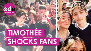 Timothée Chalamet SHOCKS Fans by Crashing His Own LookAlike Contest [upl. by Runkel]