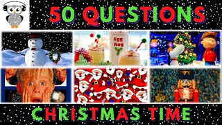 Christmas Quiz  50 Questions  Holiday Festive Trivia  Xmas Pub Quiz [upl. by Nefen795]