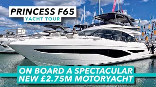 On board a spectacular new £275m motoryacht  Princess F65 full tour  Motor Boat amp Yachting [upl. by Trometer]