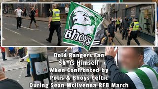 Bold Rangers Fan Shts Himself When Confronted by Polis amp Bhoys Celtic  Sean McIlvenna RFB [upl. by Eimas533]