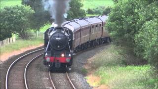 LMS 8f 48151 on the Cumbrian Coast Express 14062014 [upl. by Anolla]