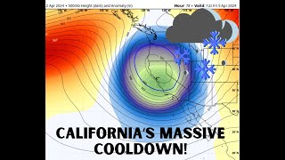 California Weather Major Cooldown TStorms snow [upl. by Bull]