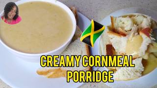 How to Make Jamaican Cornmeal PorridgeJamaican BreakfastEasy Creamy Cornmeal Porridge Recipe [upl. by Kessel]