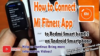 How to Connect Mi Fitness App to Redmi Smartband 2 on Android Smartphone [upl. by Brosine]