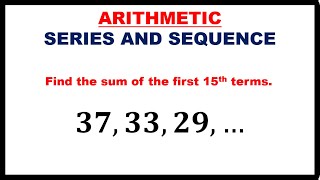 ARITHMETIC SERIES AND SEQUENCE  FINDING SOME OF THE NTH TERMS [upl. by Dlared56]