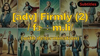 adv Firmly meaning with determination with 5 examples [upl. by Saoj]