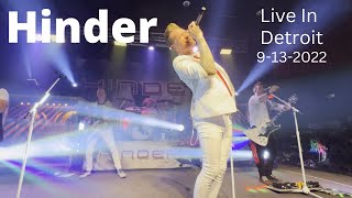 Hinder LIVE in Detroit 9132022 FULL Show Diesel Concert Hall Chesterfield Michigan [upl. by Enitsej143]