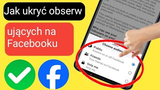 Jak ukryć obserwujących na Facebooku iPhone i Android l [upl. by Aleakim]