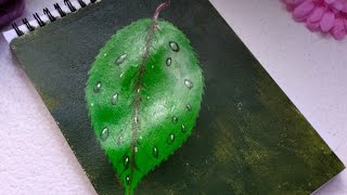 simple leaf painting  berries world by soudha shamsee [upl. by Gally]