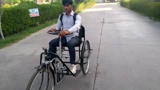 Modified tricycle for handicap people [upl. by Haynor]