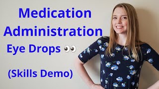 HOW TO ADMINISTER EYE DROPS  SKILLS DEMO [upl. by Care]